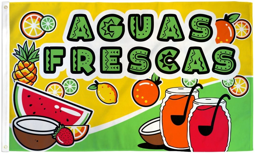 Aguas Frescas Flag 3x5ft Poly - Flags Importer