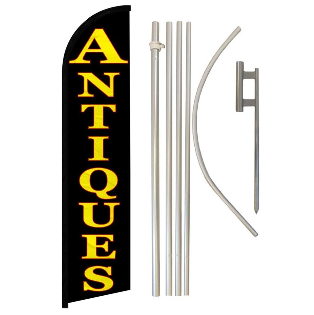 Antiques Windless Banner Flag & Pole Kit - Flags Importer