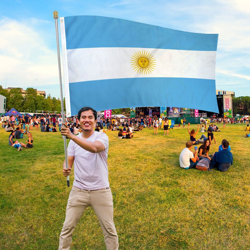 Argentina Flag 3x5ft Poly - Flags Importer