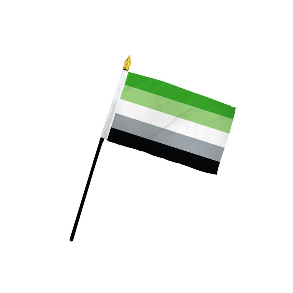 Aromantic 4x6in Stick Flag - Flags Importer