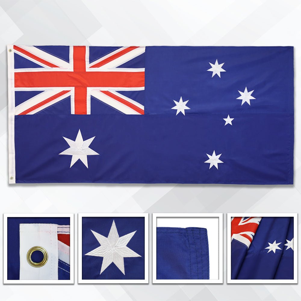 Australia Embroidered Flag 3x6ft - Flags Importer