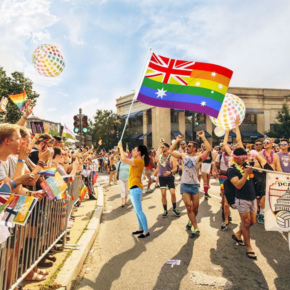 Australia (Rainbow) Flag 3x5ft Poly - Flags Importer