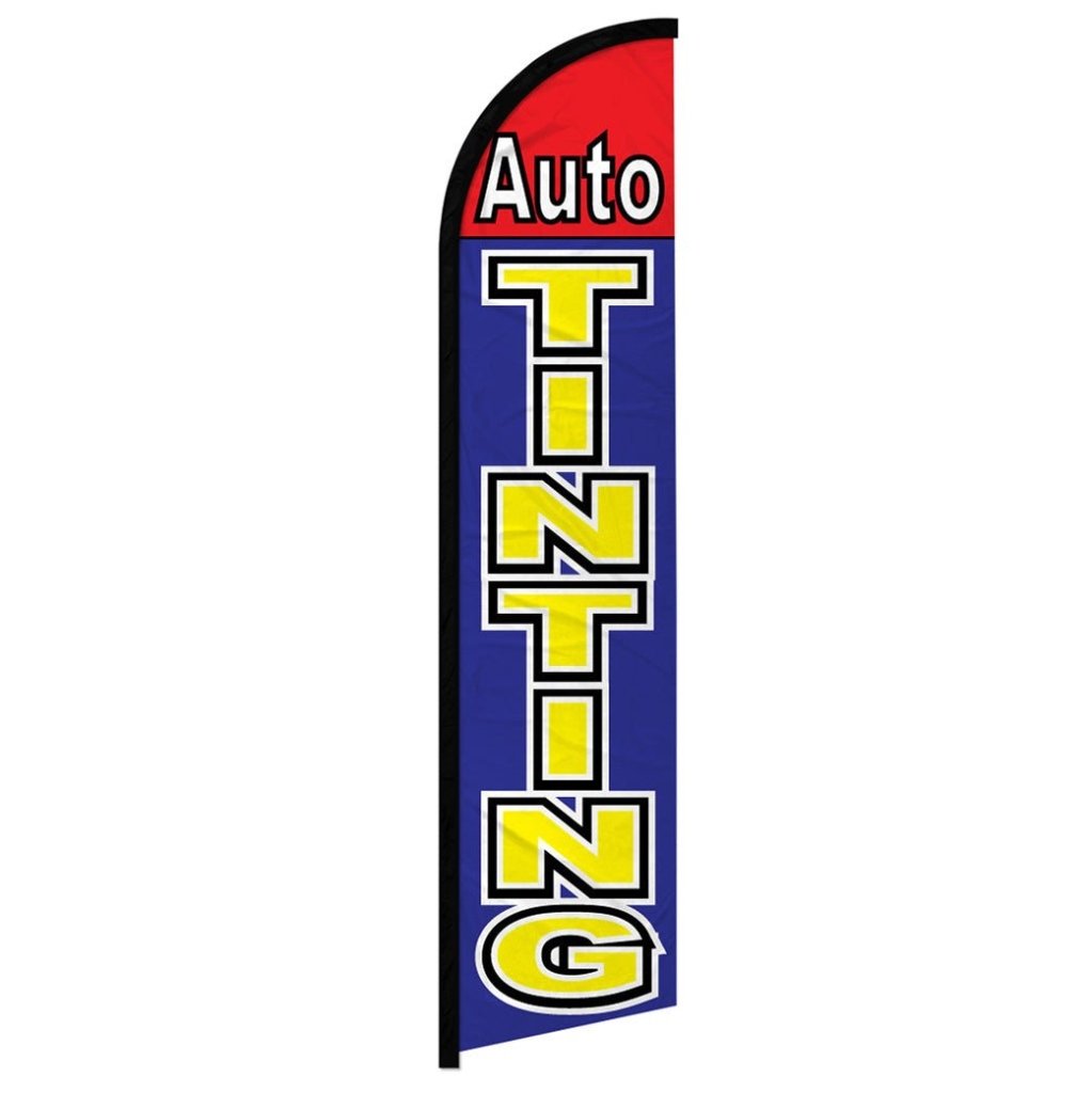 Auto Tinting (Red & Blue) Windless Banner Flag - Flags Importer