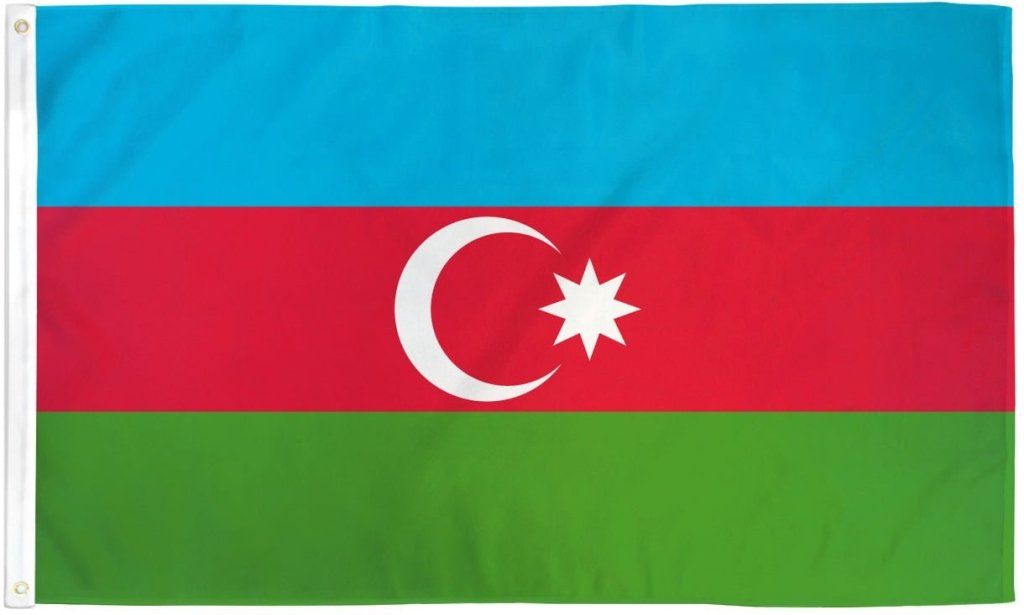 Azerbaijan Flag 2x3ft Poly - Flags Importer