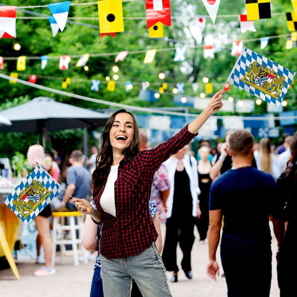 Bavaria (Lion) 12x18in Stick Flag - Flags Importer