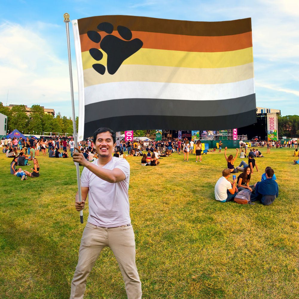 Bear Pride Flag 3x5ft Poly - Flags Importer
