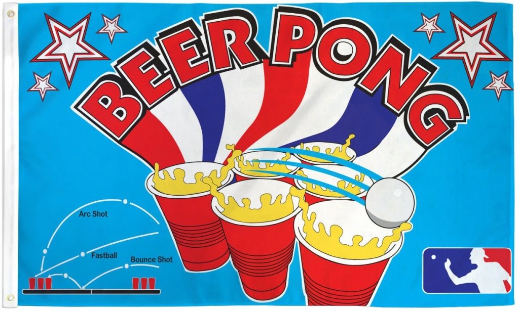 Beer Pong Flag 3x5ft Poly - Flags Importer