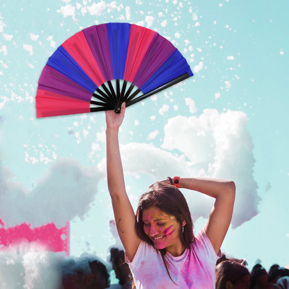 Bisexual X - Large Hand Fan - Flags Importer