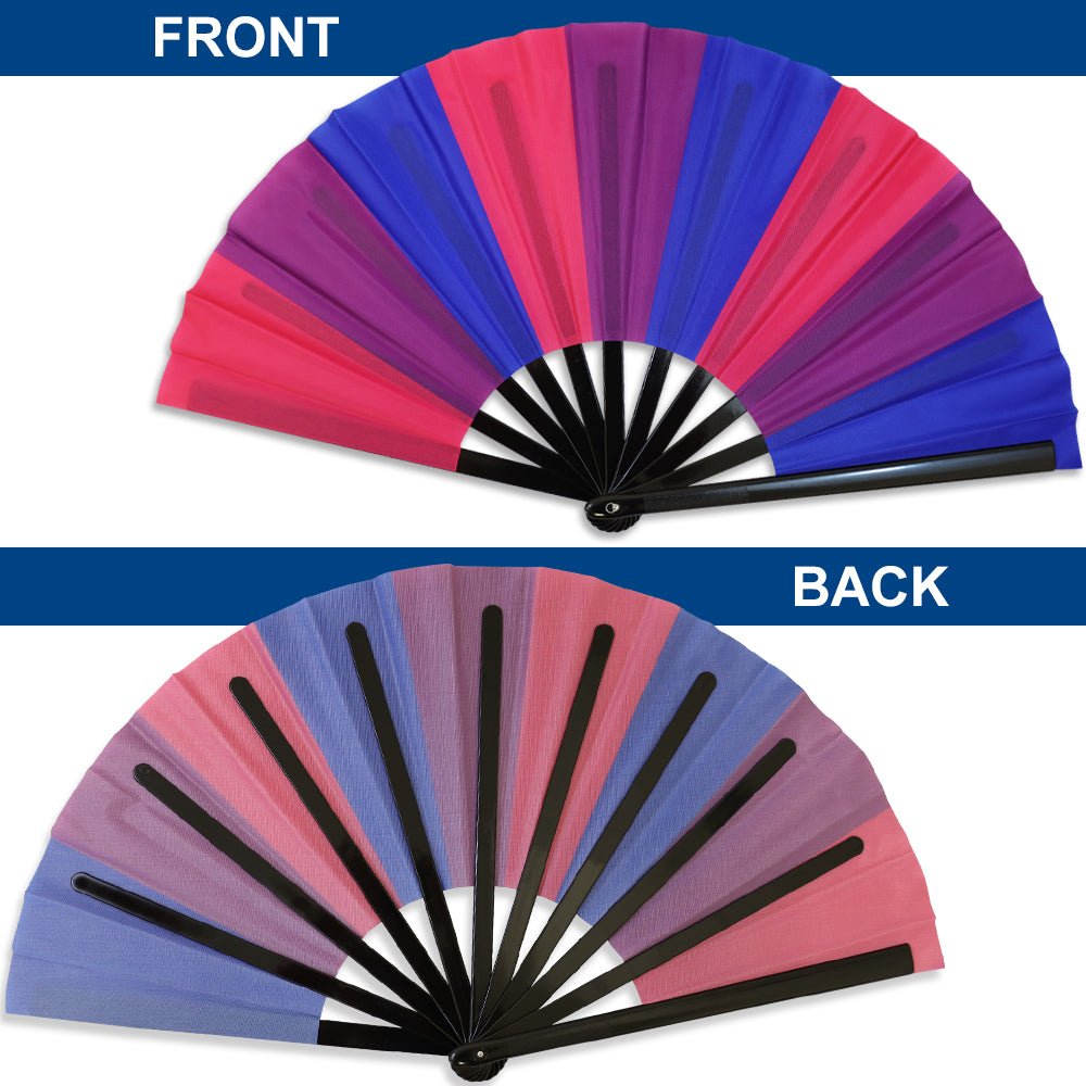 Bisexual X - Large Hand Fan - Flags Importer