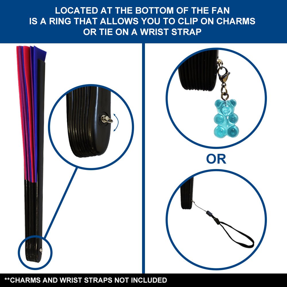 Bisexual X - Large Hand Fan - Flags Importer