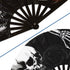 Black Rose X - Large Hand Fan - Flags Importer