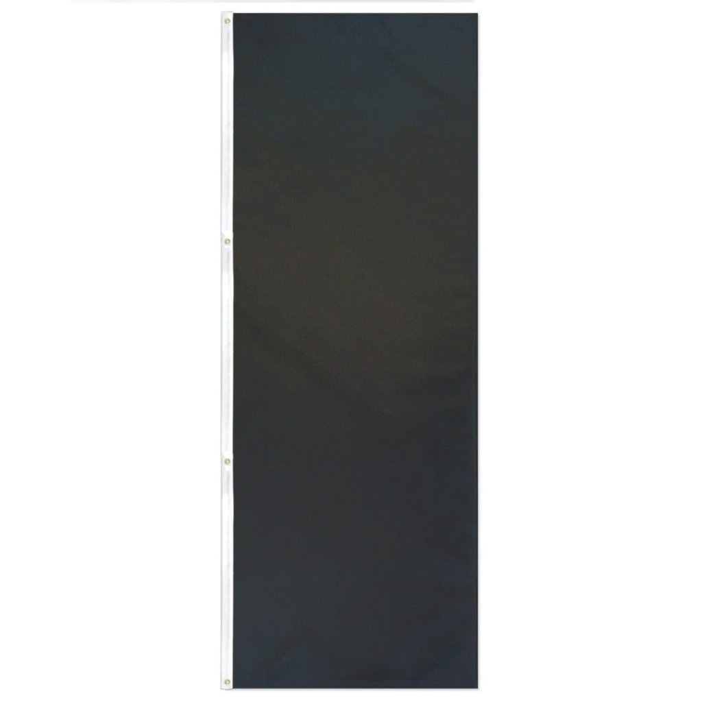 Black Solid Color 3x8ft DuraFlag Banner - Flags Importer