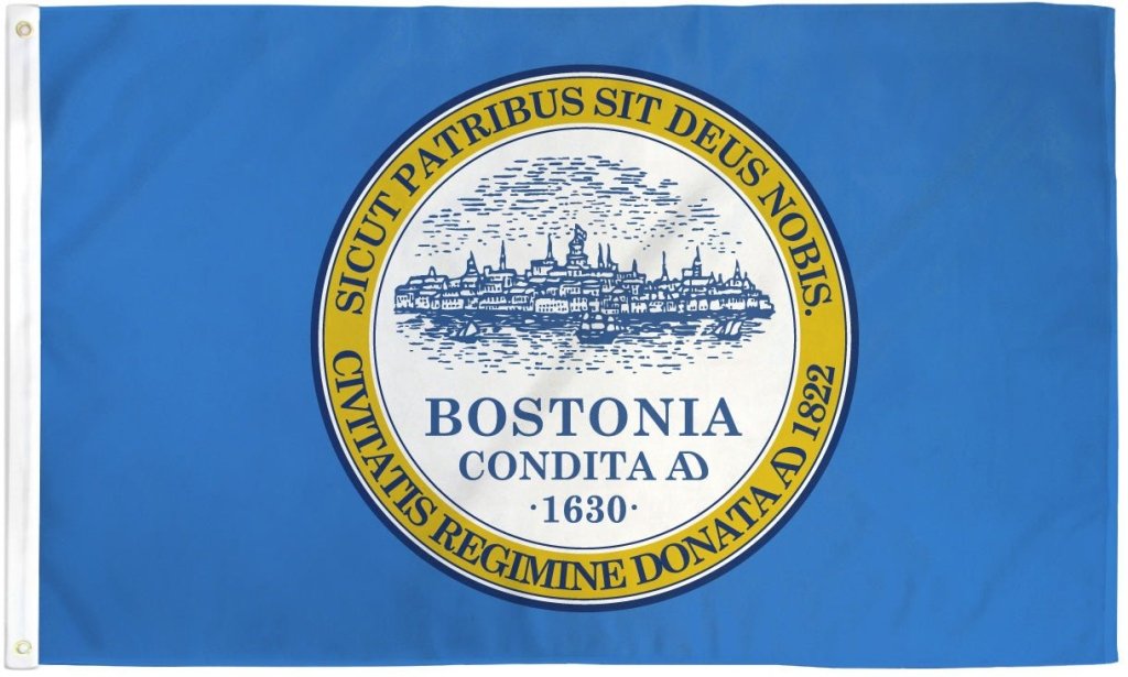 Boston City Flag 3x5ft Poly - Flags Importer