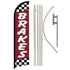 Brakes (Red) Windless Banner Flag & Pole Kit - Flags Importer