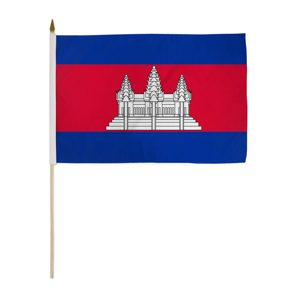 Cambodia 12x18in Stick Flag - Flags Importer