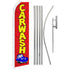 Car Wash (Red) Super Flag & Pole Kit - Flags Importer