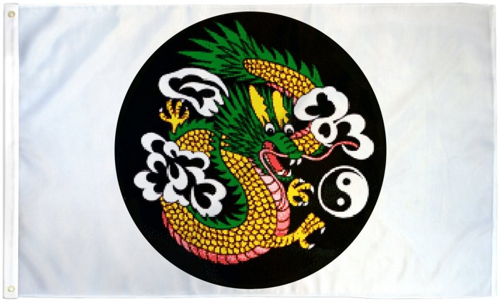 Chinese Dragon (Circle) Flag 3x5ft Poly - Flags Importer