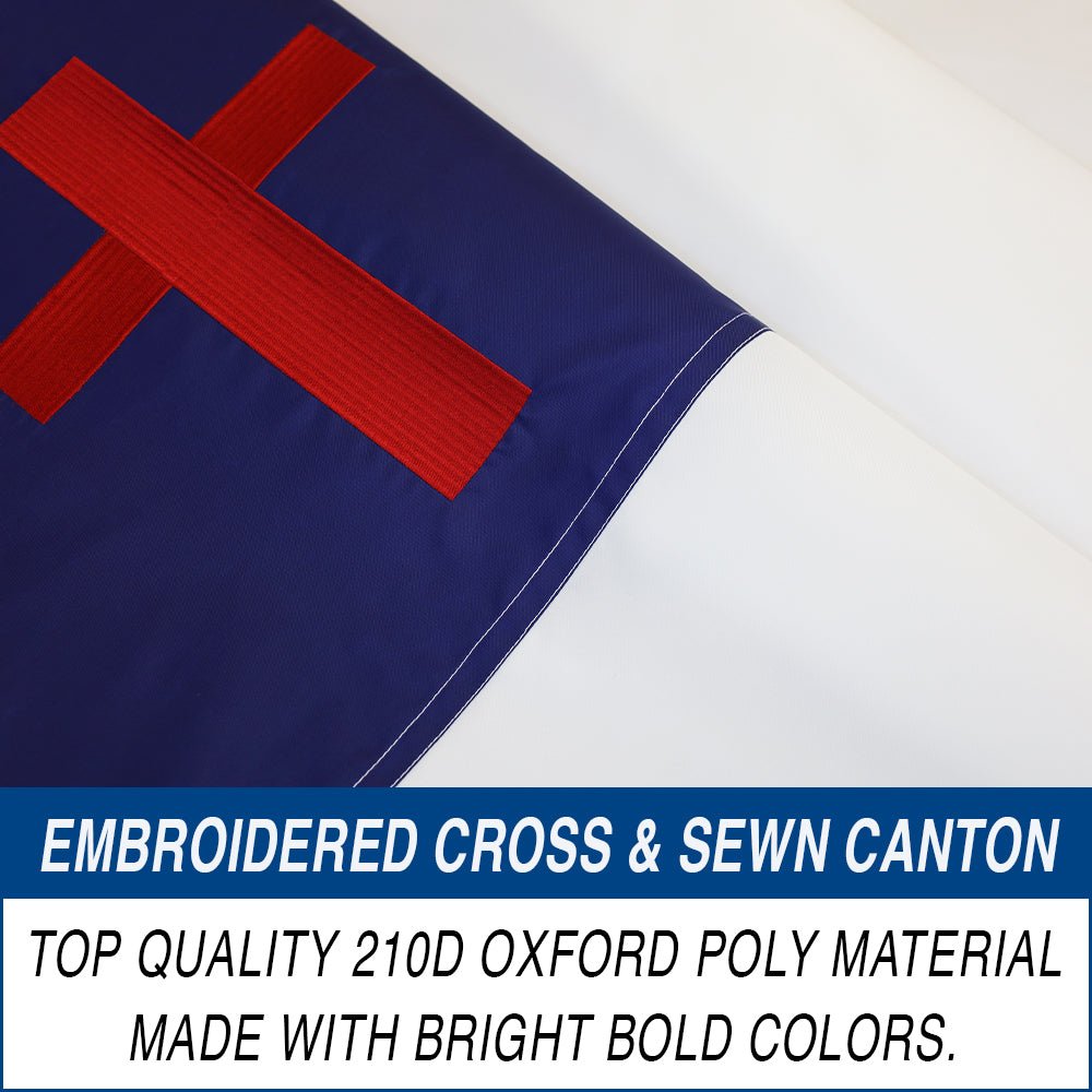 Christian Embroidered Flag 3x5ft - Flags Importer