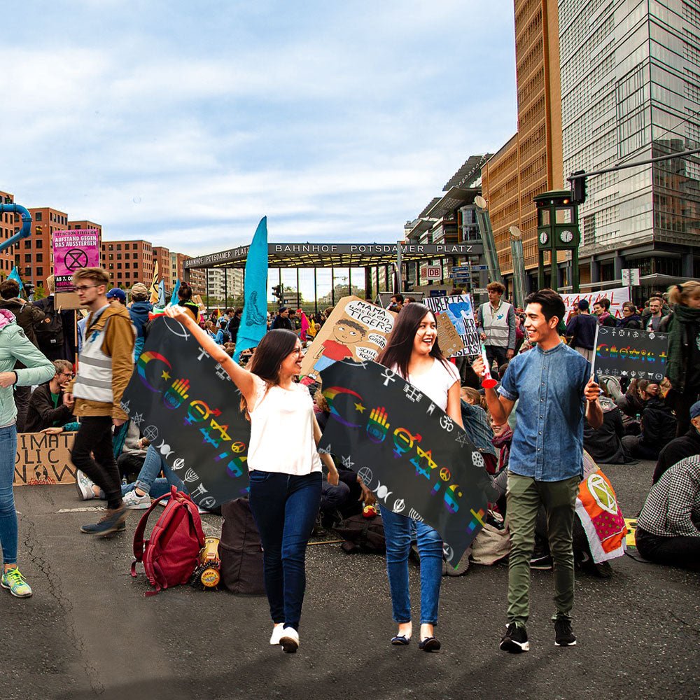 Coexist (Rainbow) Flag 3x5ft Poly - Flags Importer