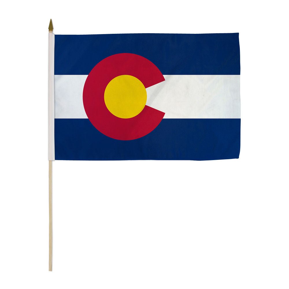 Colorado 12x18in Stick Flag - Flags Importer