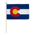 Colorado 12x18in Stick Flag - Flags Importer