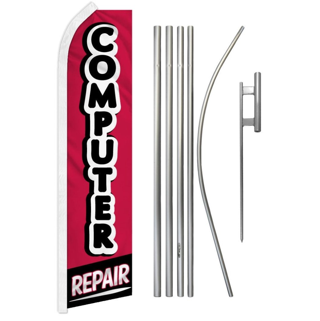 Computer Repair Super Flag & Pole Kit - Flags Importer