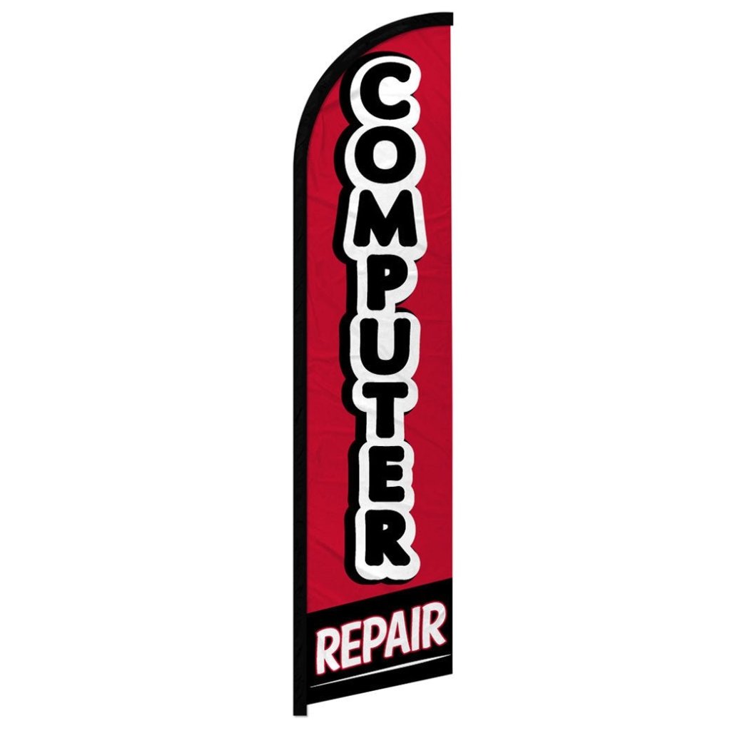 Computer Repair Windless Banner Flag - Flags Importer