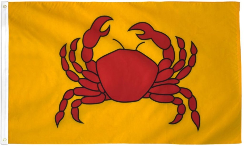 Crab Flag 3x5ft Poly - Flags Importer