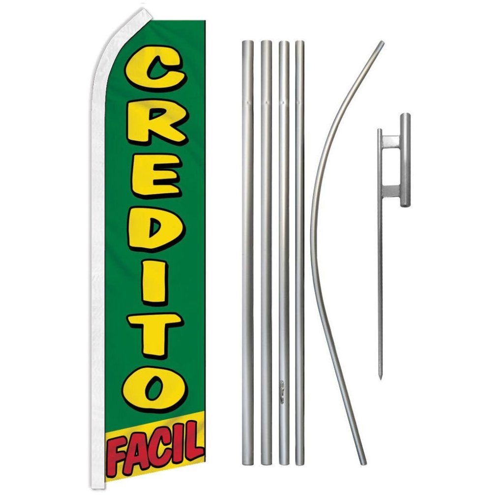Credito Facil Super Flag & Pole Kit - Flags Importer