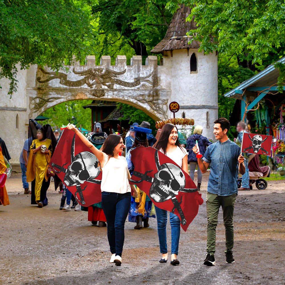 Crimson Pirate Flag 3x5ft Poly - Flags Importer