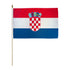 Croatia 12x18in Stick Flag - Flags Importer