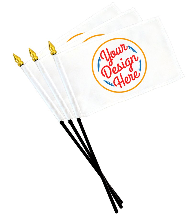 Custom 4x6in Stick Flags - Flags Importer