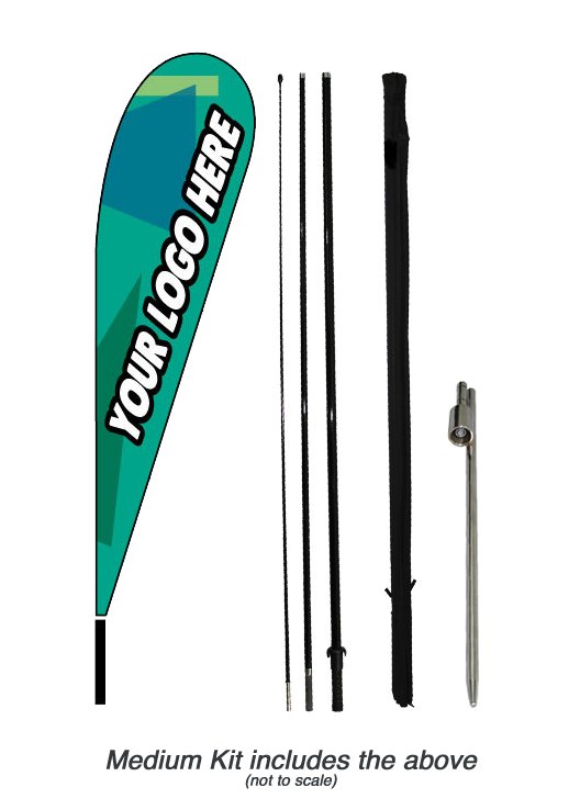 Custom Teardrop Flag Kit - Flags Importer