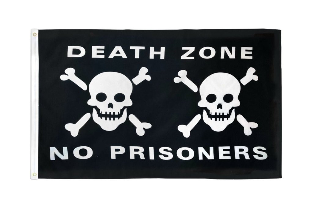 Death Zone Pirate Flag 3x5ft Poly - Flags Importer