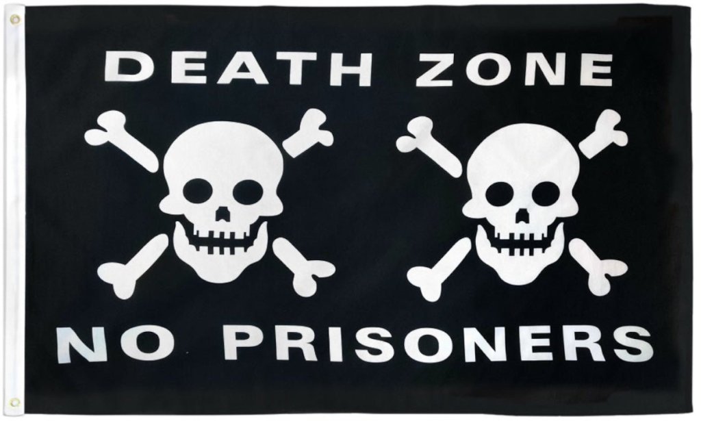 Death Zone Pirate Flag 3x5ft Poly - Flags Importer