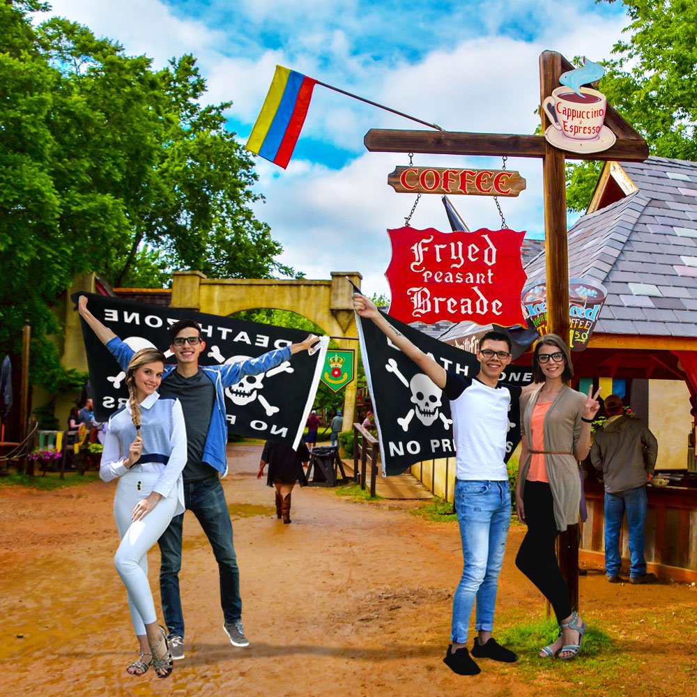 Death Zone Pirate Flag 3x5ft Poly - Flags Importer