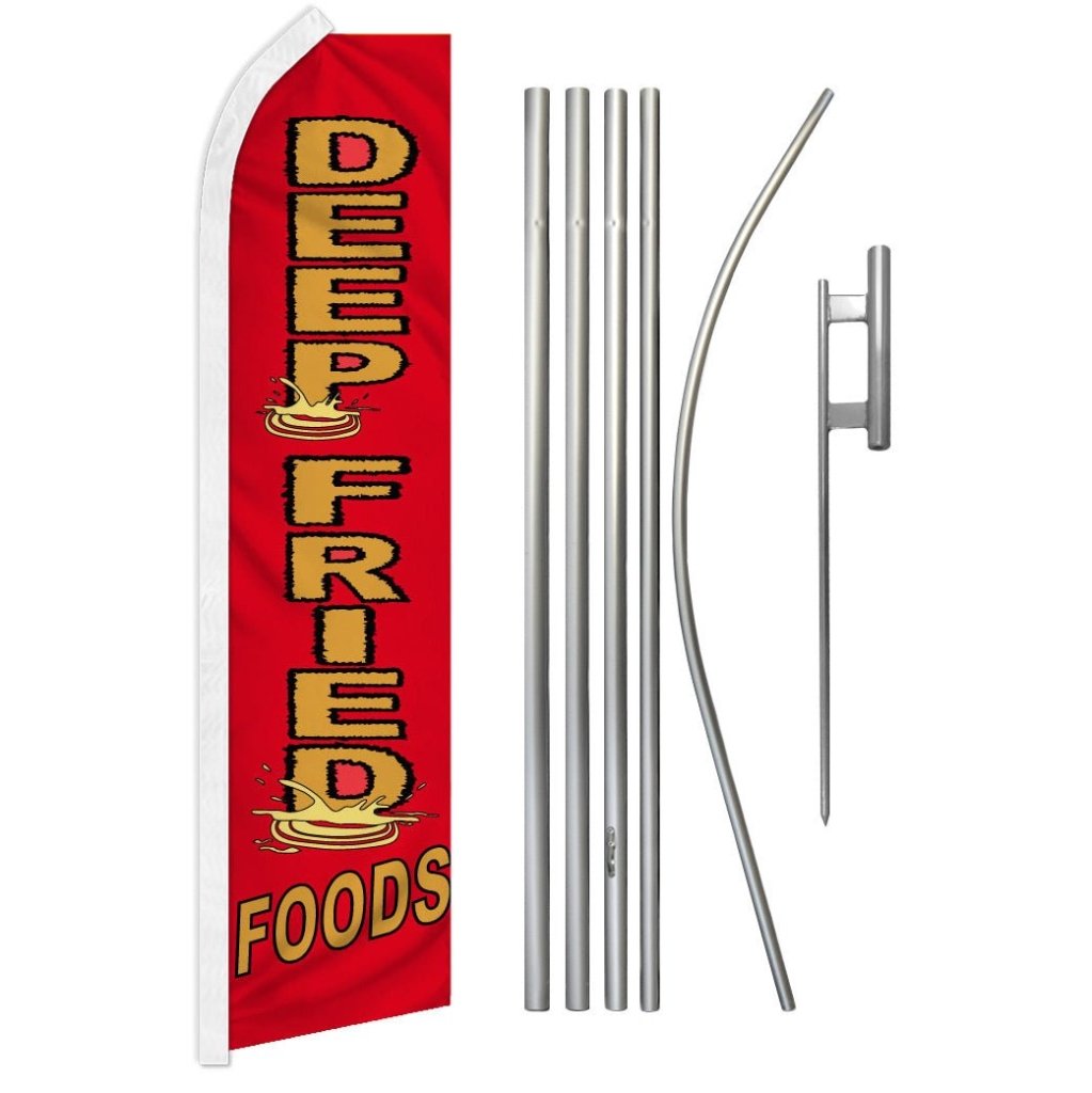 Deep Fried Foods Super Flag & Pole Kit | Flags Importer | 16ft ...