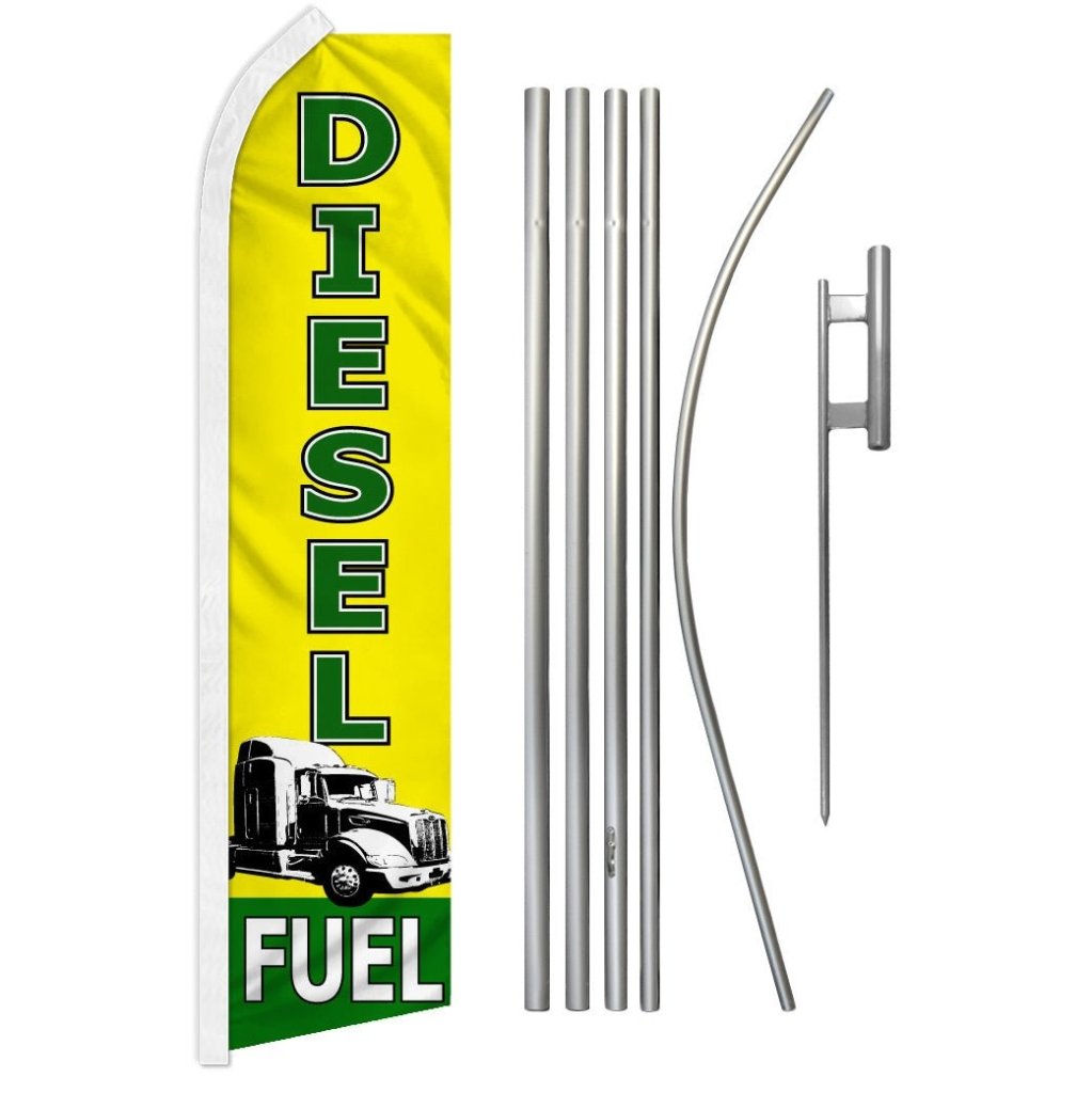 Diesel Fuel Super Flag & Pole Kit - Flags Importer