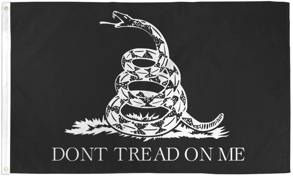 Don't Tread On Me Gadsden (Black) 3x5ft DuraFlag - Flags Importer