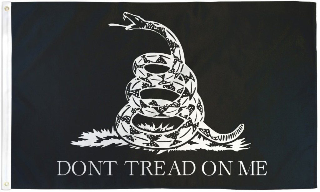 Don't Tread On Me Gadsden (Black) Flag 3x5ft Poly - Flags Importer