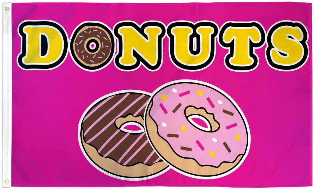 Donuts Flag 3x5ft Poly - Flags Importer