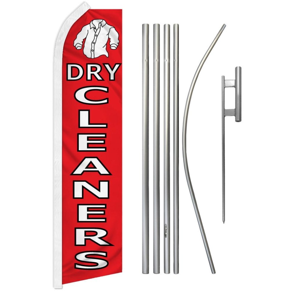 Dry Cleaners Super Flag & Pole Kit - Flags Importer