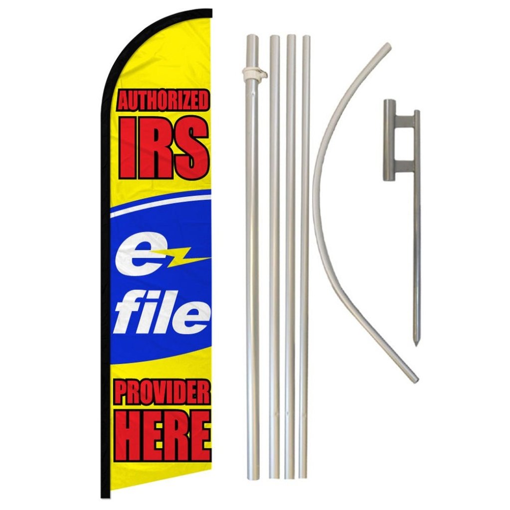 E - File Windless Banner Flag & Pole Kit - Flags Importer