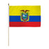 Ecuador 12x18in Stick Flag - Flags Importer