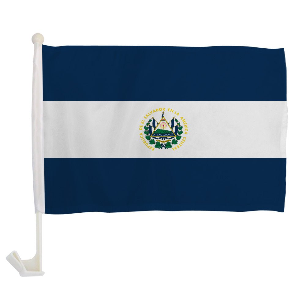 El Salvador Single - Sided Car Flag - Flags Importer