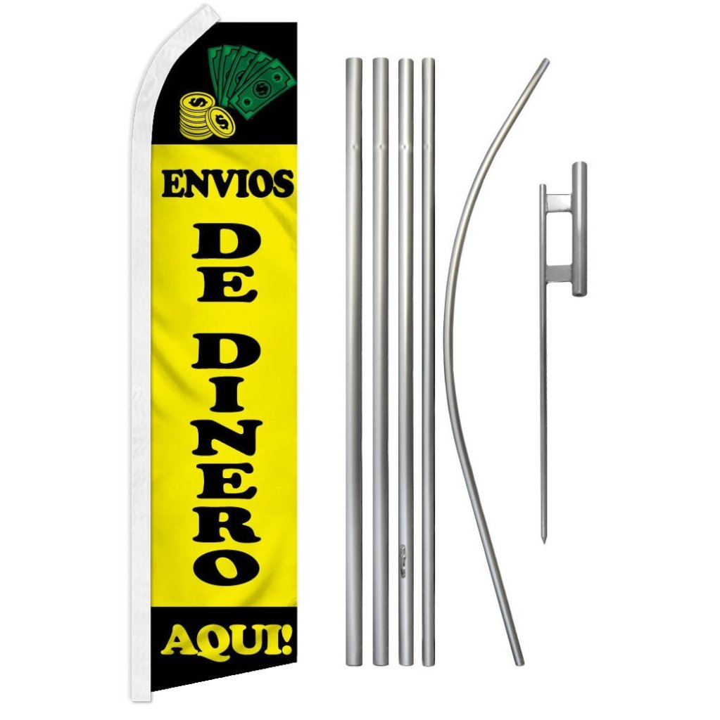 Envios De Dinero Aqui Super Flag & Pole Kit - Flags Importer