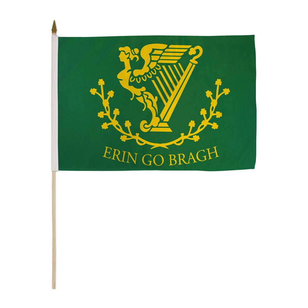Erin Go Bragh 12x18in Stick Flag - Flags Importer