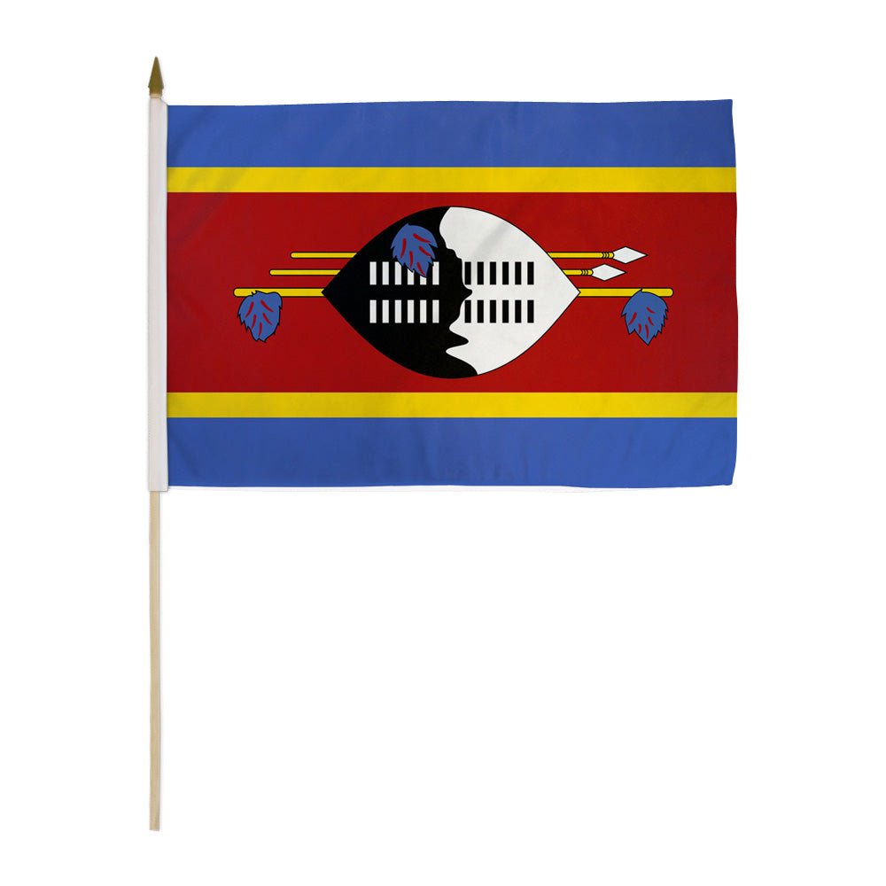 Eswatini (Swaziland) 12x18in Stick Flag - Flags Importer