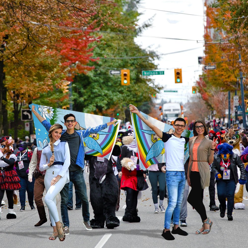 Fairy Rainbow (Green) Flag 3x5ft Poly - Flags Importer