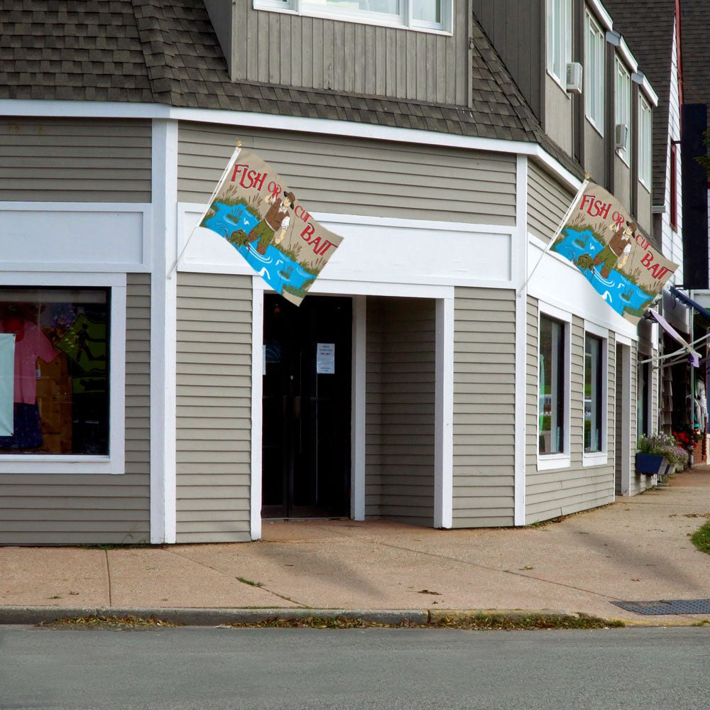 Fish Or Cut Bait (Fishing) Flag 3x5ft Poly - Flags Importer